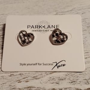 Heart snakeskin earrings